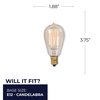 Bulbrite 25 Watt Dimmable Antique ST15 Nostalgic Thread Light Bulbs with Candelabra E12 Base, 4 PK 861370